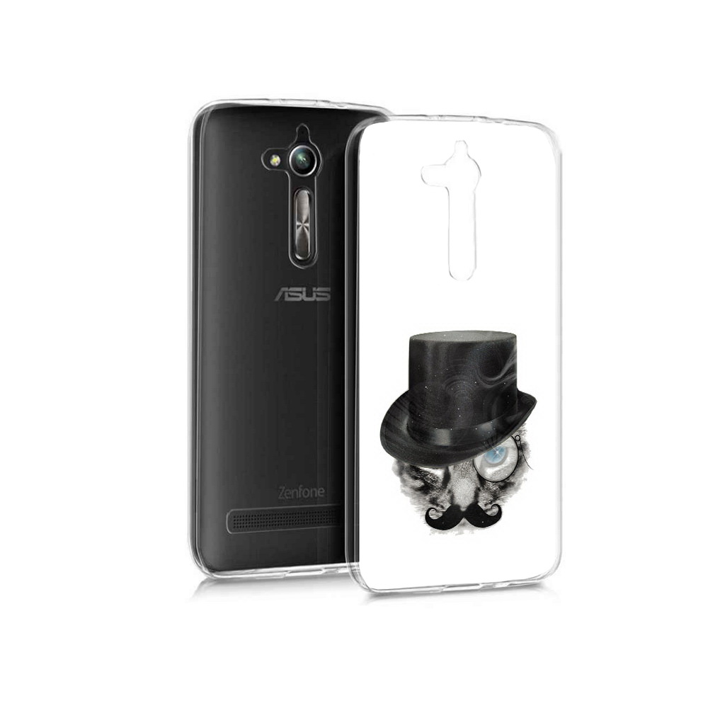 

Чехол MyPads Tocco для Asus ZenFone Go (ZB500KL) интелегентный кот, Прозрачный, Tocco