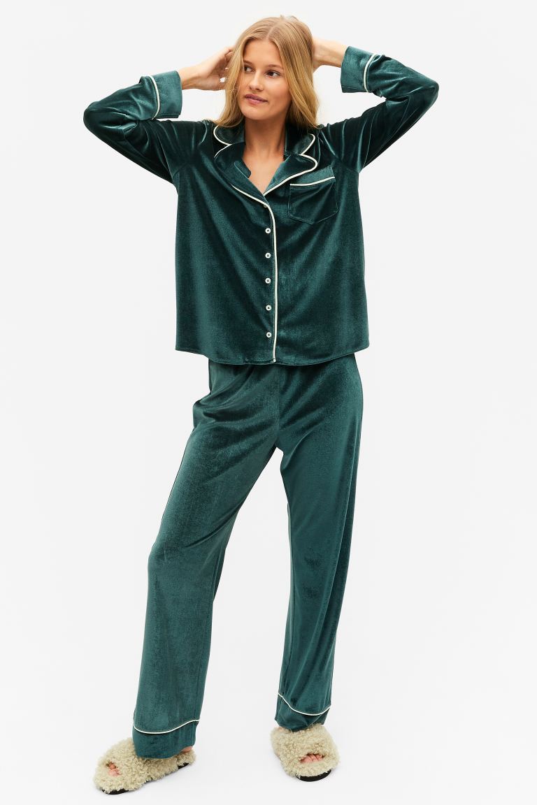 Пижама женская Monki 1099249001 зеленая XS (доставка из-за рубежа)