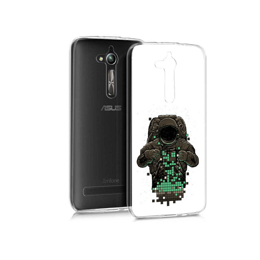 Чехол MyPads Tocco для Asus ZenFone Go (ZB500KL) космонавт с пикселями