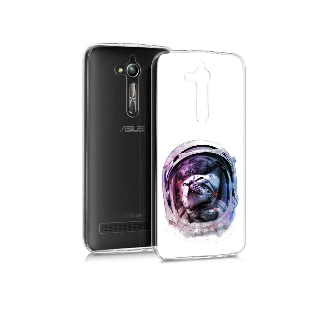 Чехол MyPads Tocco для Asus ZenFone Go (ZB500KL) кот в шлеме