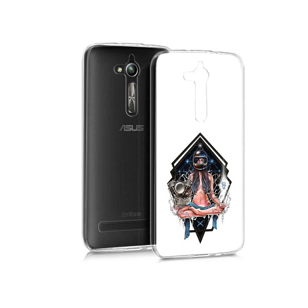 Чехол MyPads Tocco для Asus ZenFone Go (ZB500KL) красивая девушка в шлеме