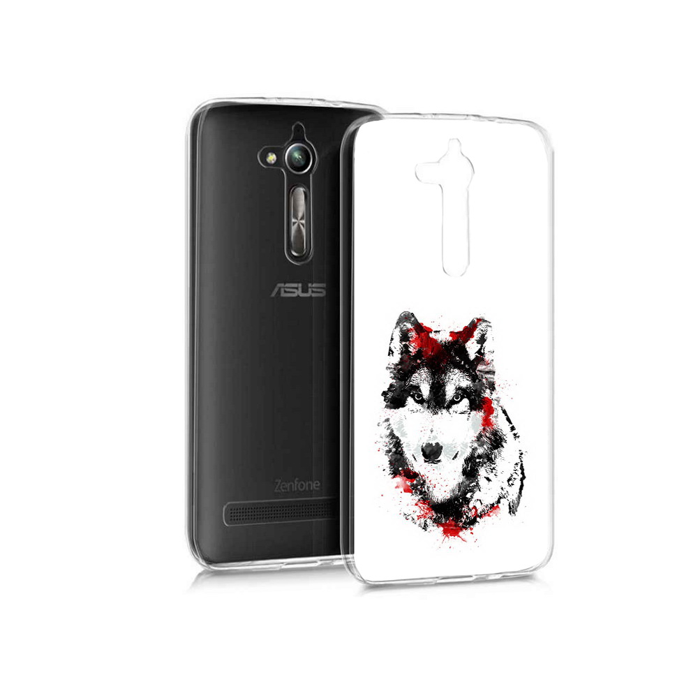 

Чехол MyPads Tocco для Asus ZenFone Go (ZB500KL) кровавый волк, Прозрачный, Tocco