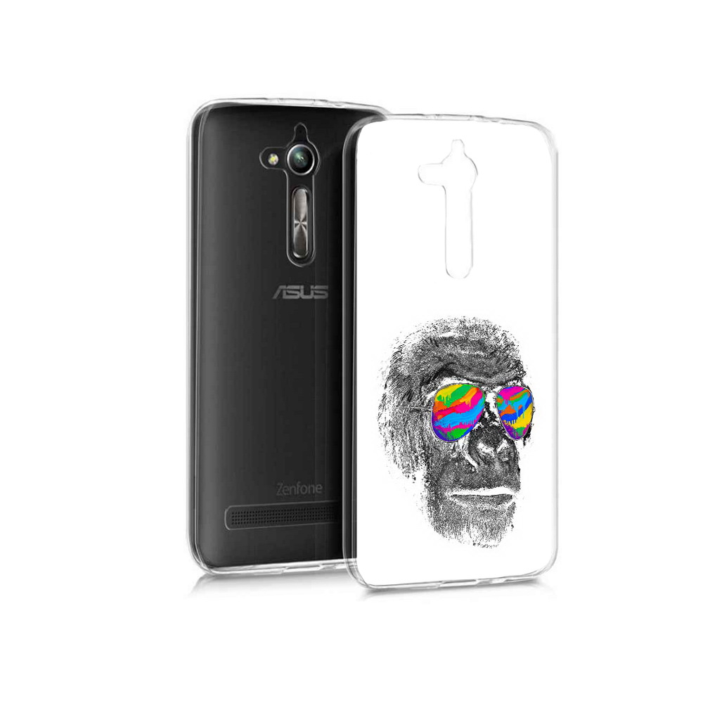 

Чехол MyPads Tocco для Asus ZenFone Go (ZB500KL) крутая обезьяна в очках, Прозрачный, Tocco