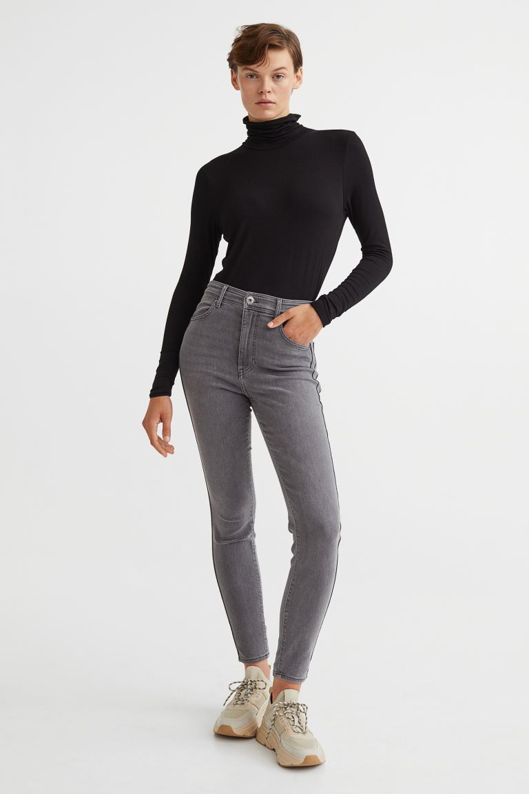 

Джинсы женские H&M 1099475002 серые 36 (доставка из-за рубежа), Серый, 1099475002