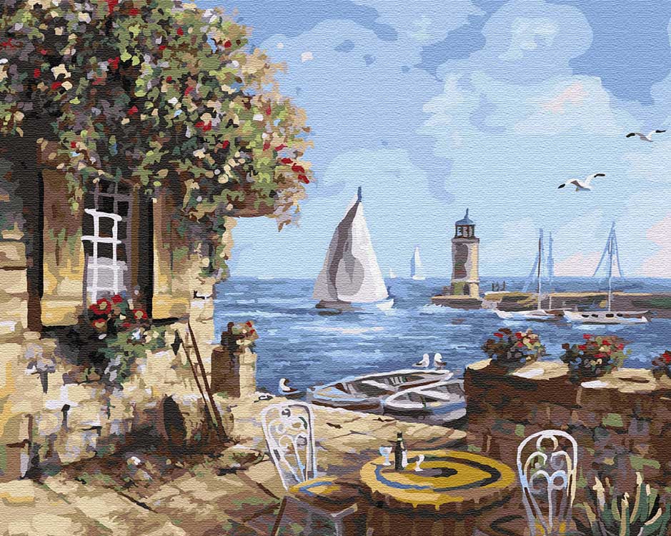 

Картина по номерам Molly Летнее кафе, 40x50, Летнее кафе