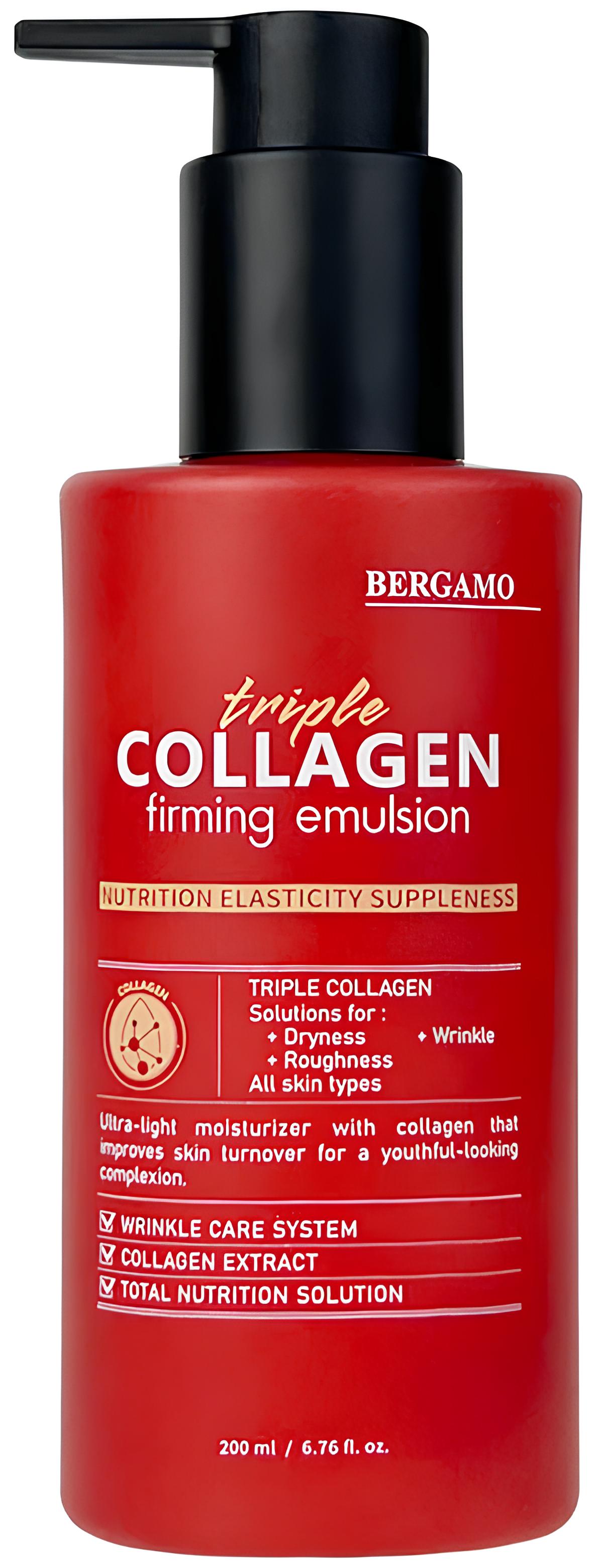 Укрепляющая эмульсия с тройным коллагеном Bergamo Triple Collagen Firming Emulsion 200 мл эмульсия спрей после солнца dual defense