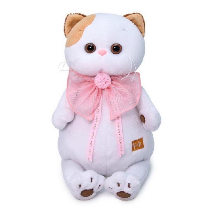 

Мягкая игрушка BUDI BASA Кошка Ли-Ли с розовым бантом 24 см
