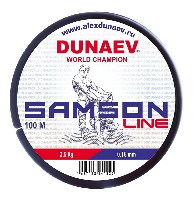 

Леска Dunaev SAMSON 100м 0.16мм, Прозрачный, Samson