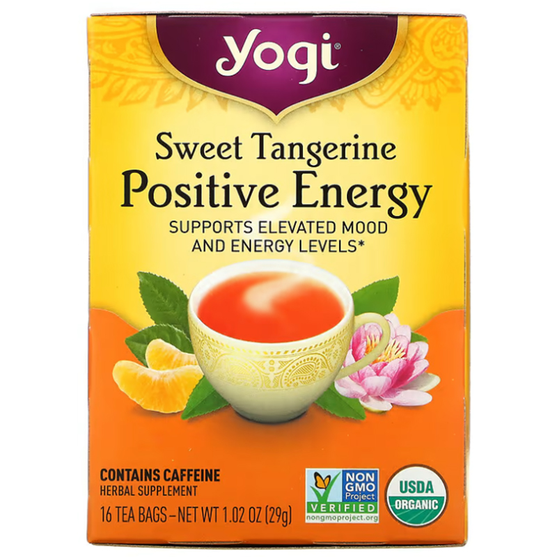 Чай в пакетиках Yogi Tea Positive Energy, Sweet Tangerine, 16 пакетиков