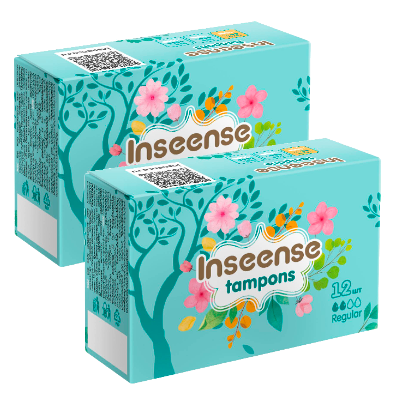 Тампоны Inseense Regular, 12 шт х 2 упаковки lin yun тампоны regular 12