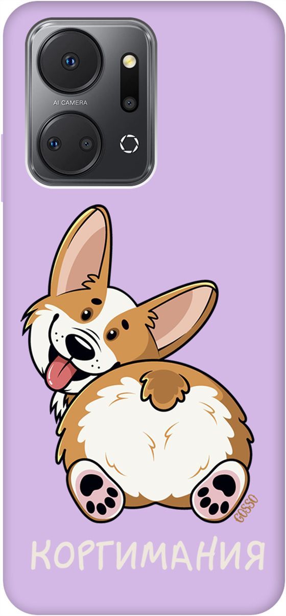 

Чехол на Honor X7a "CorgiMania" сиреневый, Фиолетовый;бежевый, 159400