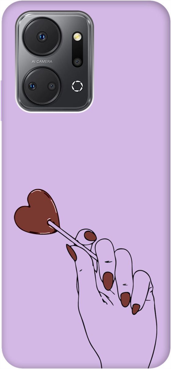 

Чехол на Honor X7a "Heartbreaker" сиреневый, Фиолетовый;красный, 159400