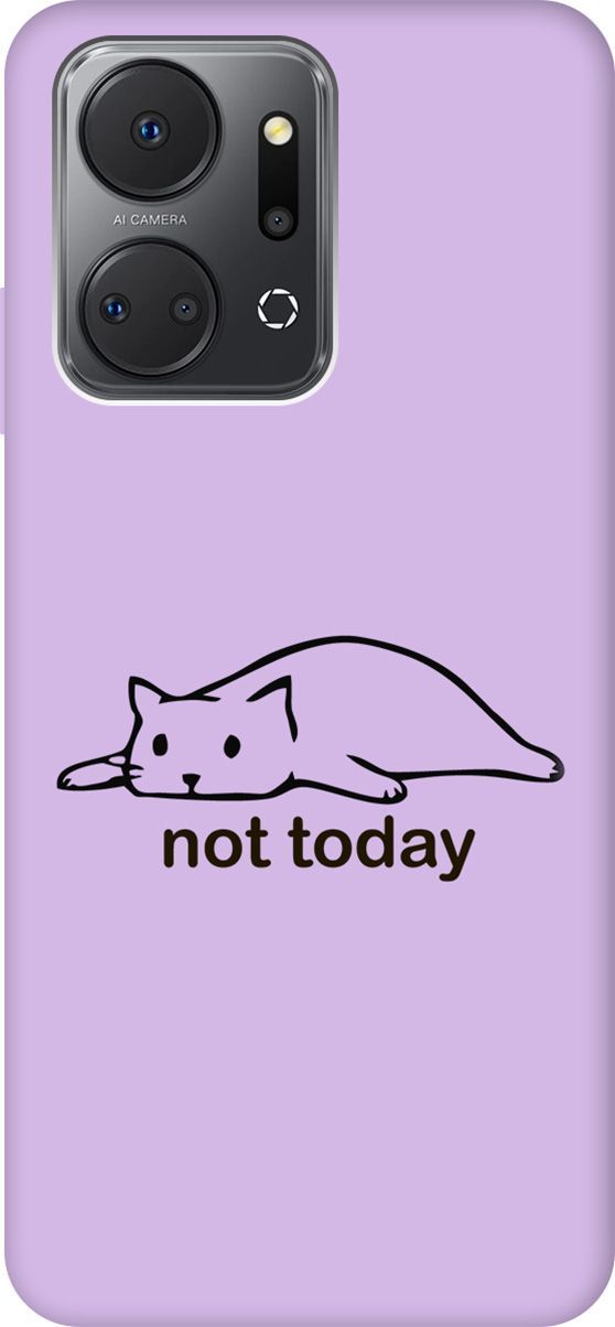 

Чехол на Honor X7a "Not Today" сиреневый, Фиолетовый;черный, 159400