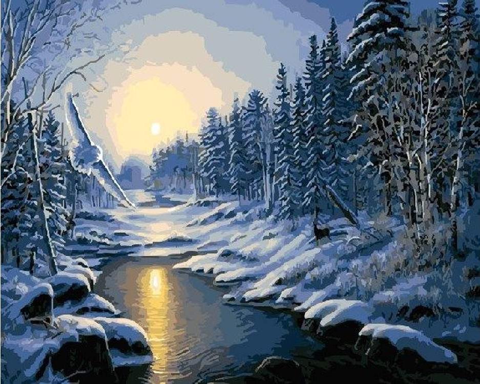 

Картина по номерам Paintboy Снежные берега, 40x50, Снежные берега