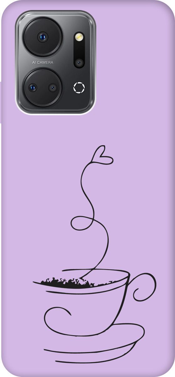 

Чехол на Honor X7a "Coffee Love" сиреневый, Фиолетовый;черный, 159400