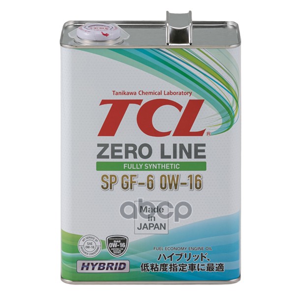

Моторное масло TCL Zero Line Fully Synth Fuel Economy Sp Gf-6 0w16 4л