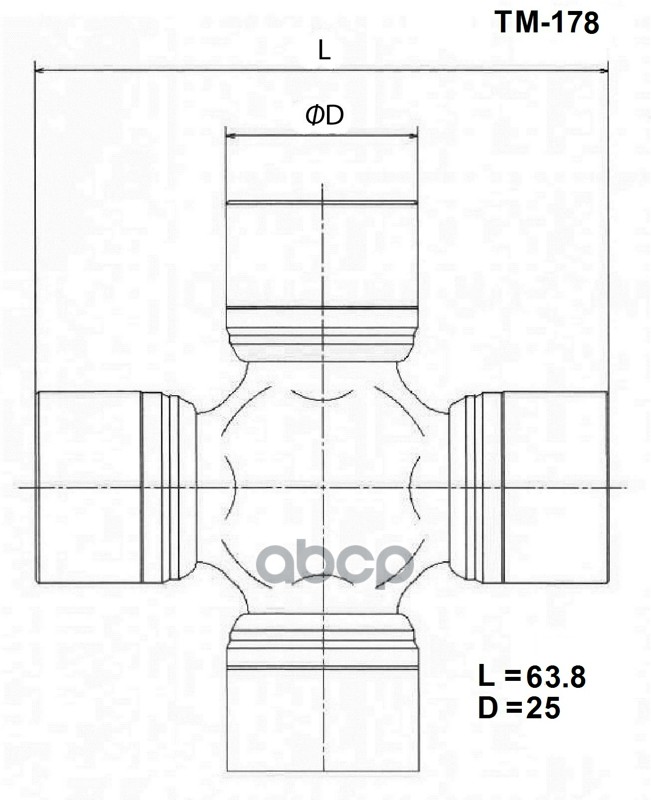 

Крестовина Карданного Вала Mitsubishi Chariot Rvr 91-97 Toyo Tm-178