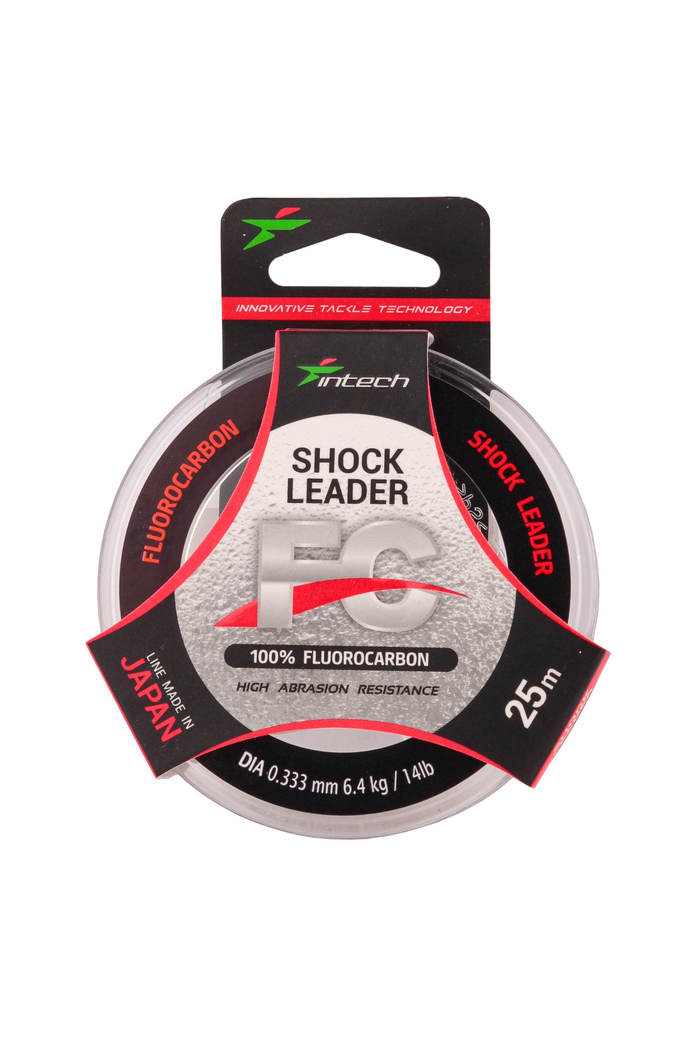 Леска Intech FC SHOCK LEADER 25м 0.333мм 6.4кг 14Lb, флюорокарбон