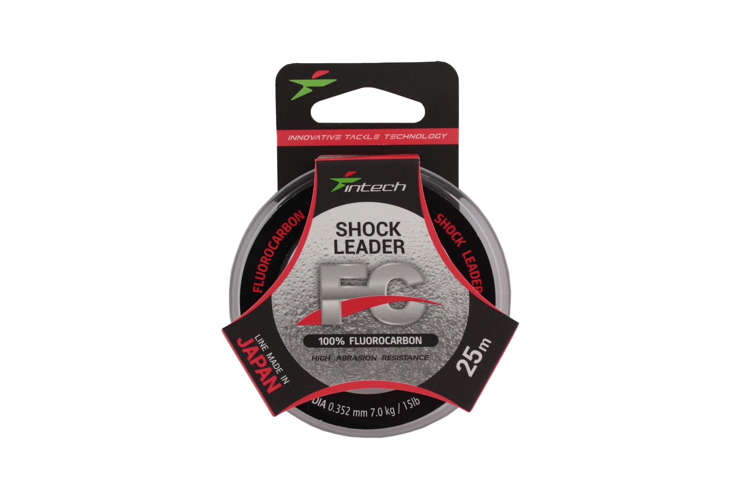 Леска Intech FC SHOCK LEADER 25м 0.352мм 7.0кг 15Lb, флюорокарбон