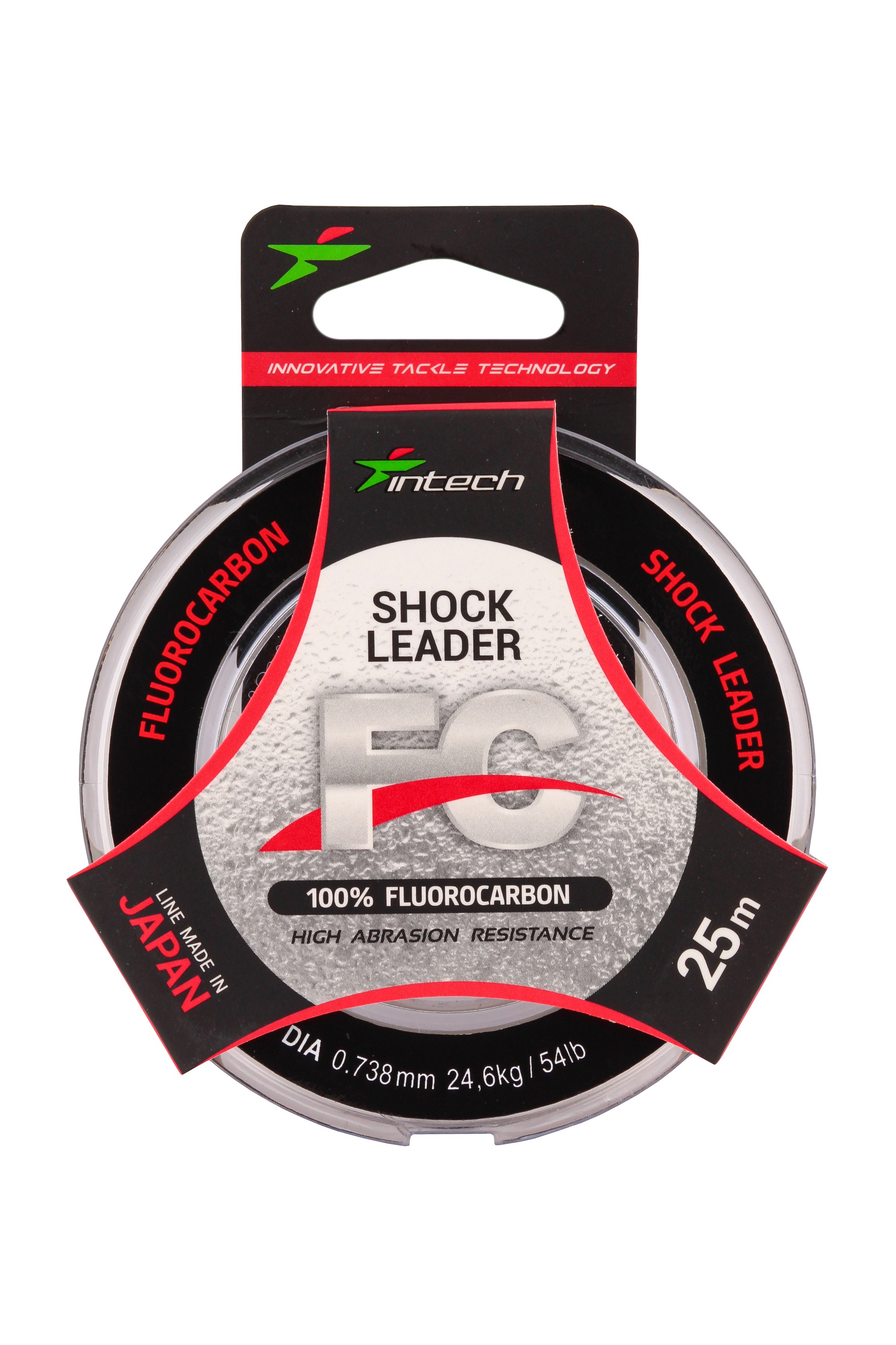 Леска Intech FC SHOCK LEADER 25м 0.738мм 24.6кг 54Lb, флюорокарбон