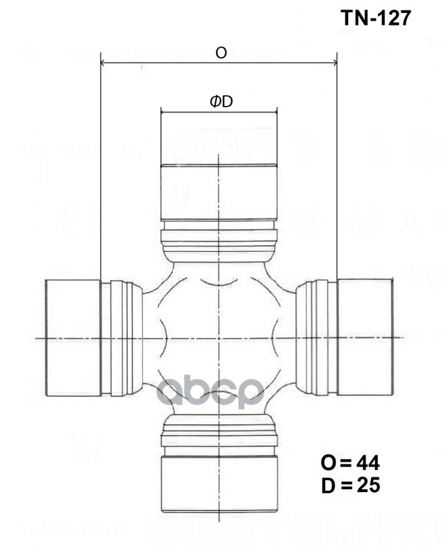 Крестовина Карданного Вала Toyo 37125-14600 / 37125-14601 / 37125-14625 / 37125-14626 / 37