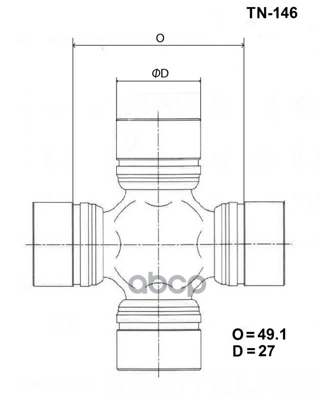 TOYO TN-146 Крестовина карданного вала NISSAN ATLAS F22/F23/F24/82-/PATROL GR Y61 97-10 бе