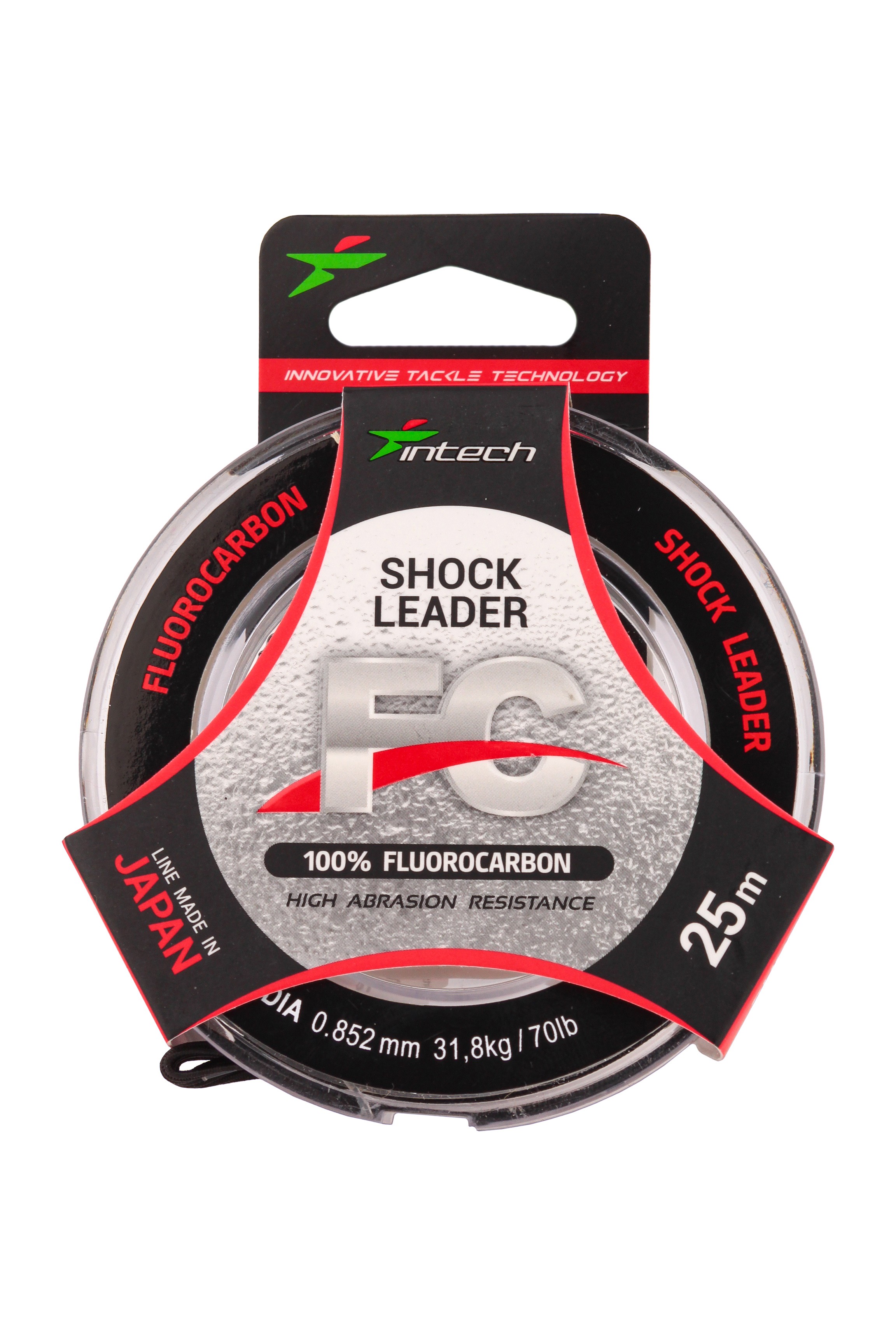 Леска Intech FC SHOCK LEADER 25м 0.852мм 31.8кг 70Lb, флюорокарбон