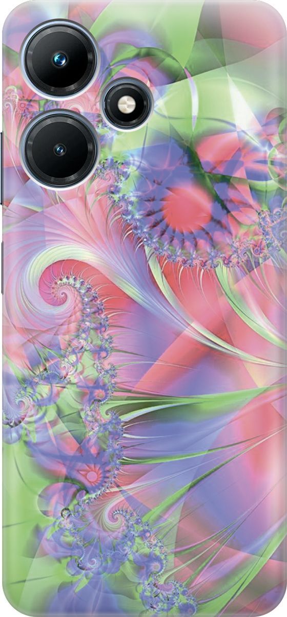 

Чехол на Infinix Hot 30i "Красно-зеленая абстракция", Зеленый;красный, 159402