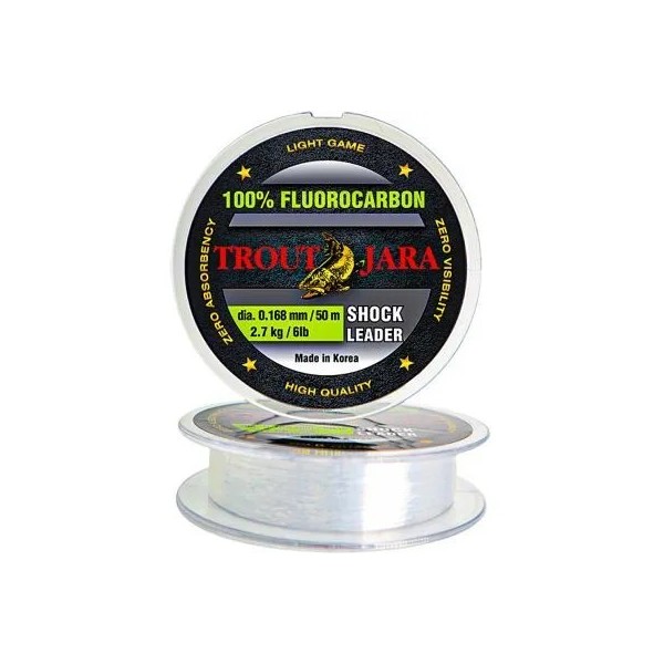 Леска Jara Baits TROUT JARA SHOK LEADER 50м 0.168мм 6Lb 2.7кг, флюрокарбон