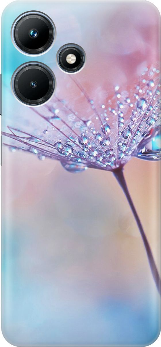 

Чехол на Infinix Hot 30i "Капелька на одуванчике", Голубой;розовый, 159409
