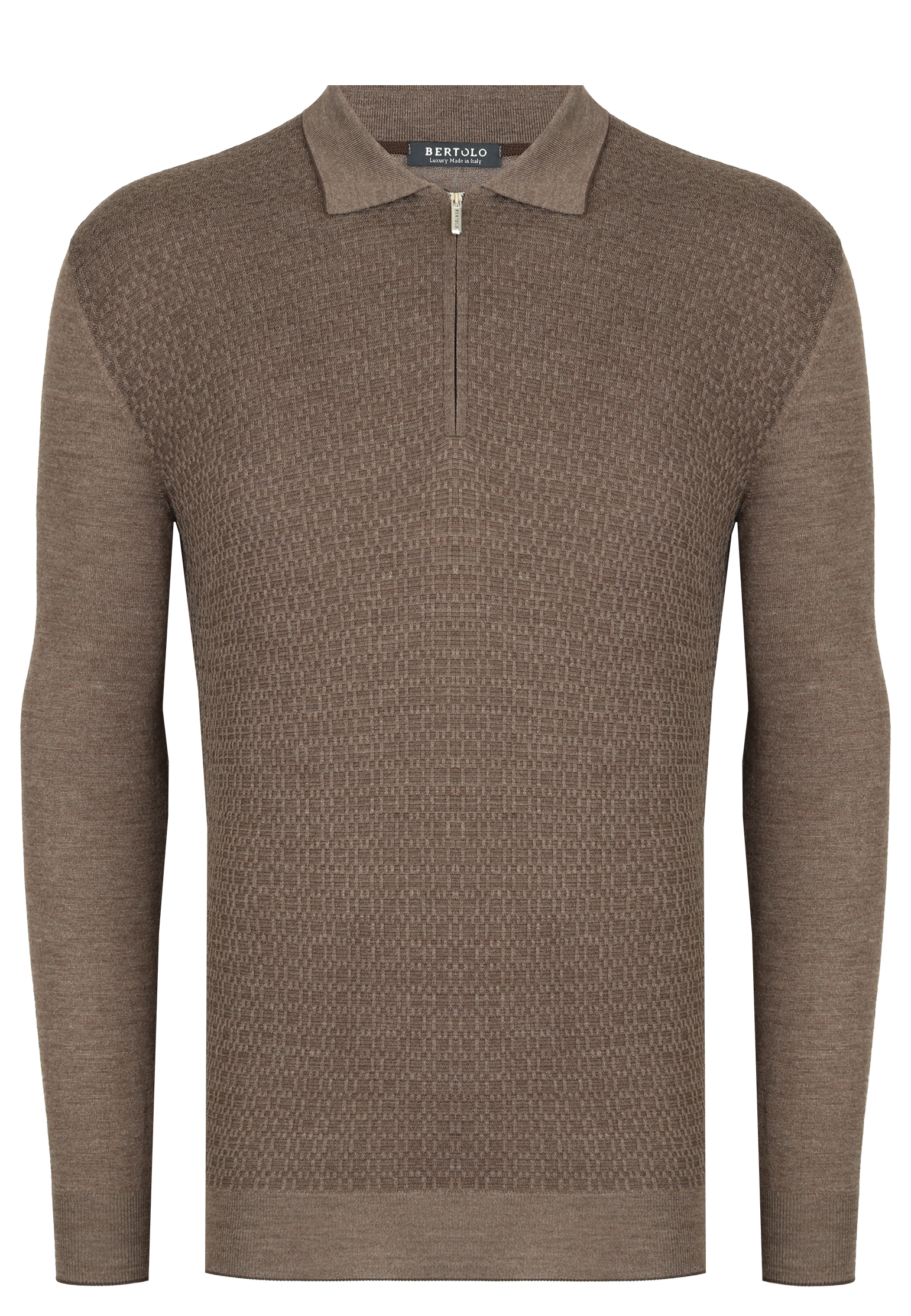 Джемпер мужской BERTOLO 152830 коричневый 50