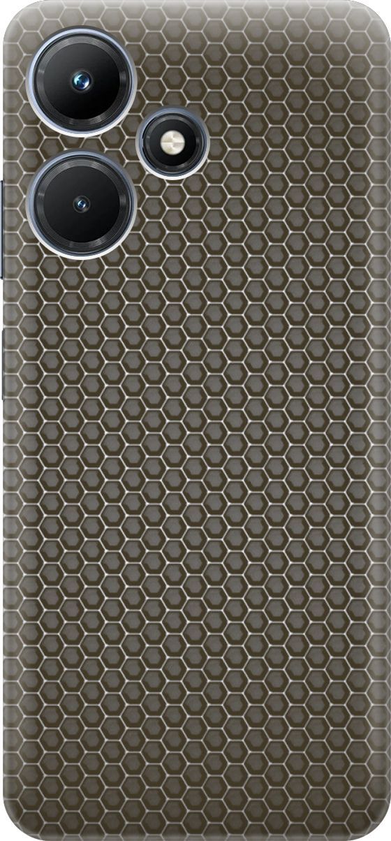 

Чехол на Infinix Hot 30i "Карбоновая сеть", Белый;серый, 159406