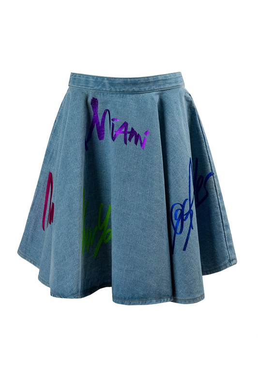 Юбка из джинсовой ткани STEFANIA 920095-c голубой 134