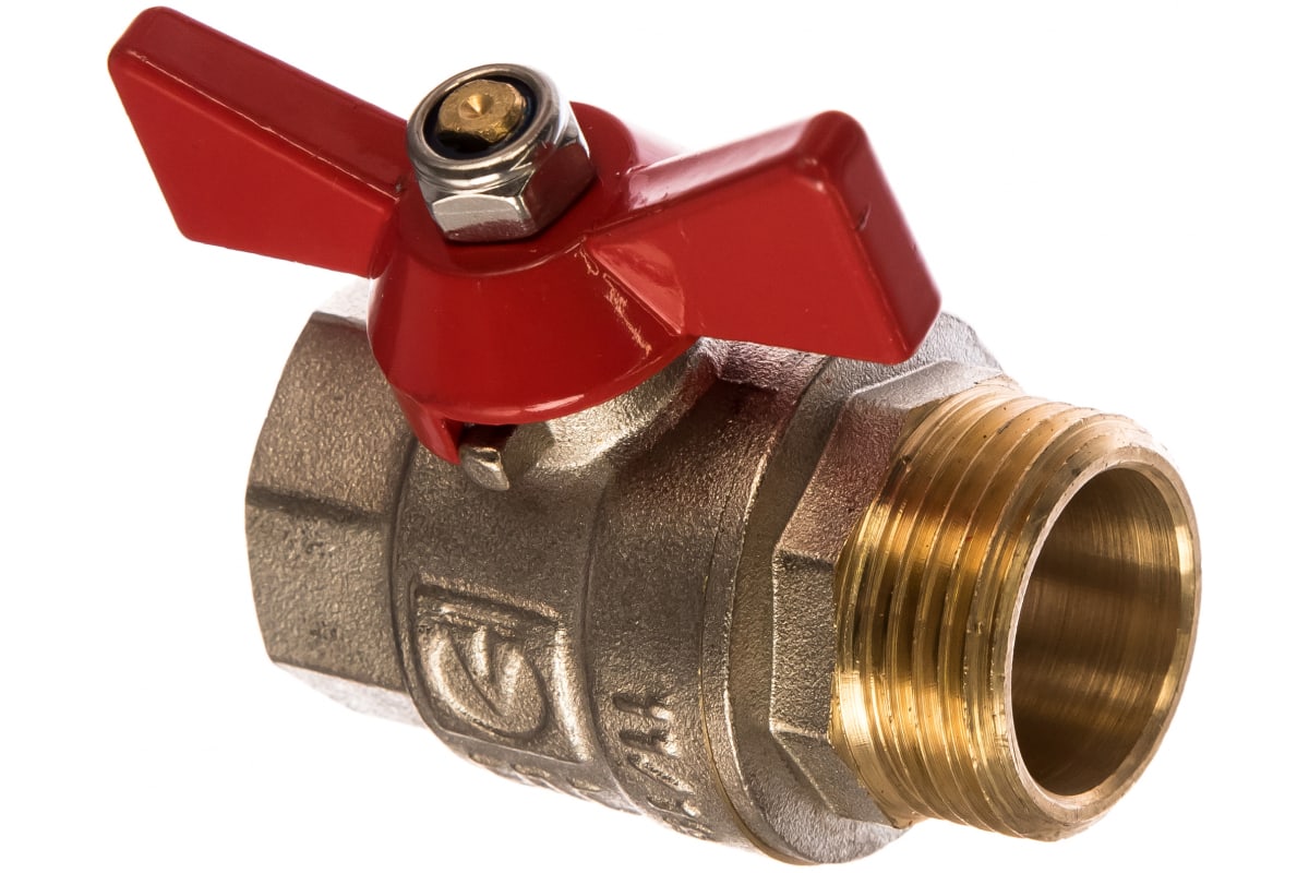 

Кран шар. BASE, рукоятка бабочка 1" вн.-нар. Valtec VT.218.N.06, Разноцветный