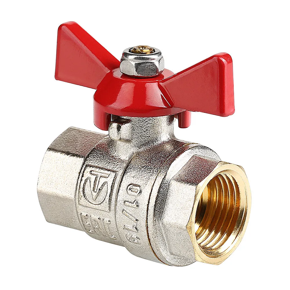 фото Кран шар. base, рукоятка бабочка 1" вн.-вн. valtec vt.217.n.06