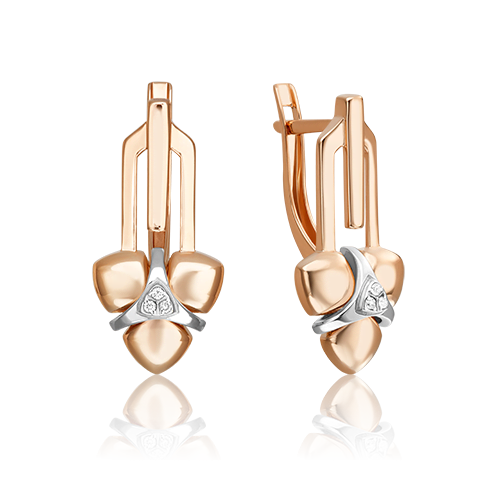 

Серьги из комбинированного золота с бриллиантом PLATINA jewelry 02-4990-00-101-1111, 02-4990-00-101-1111