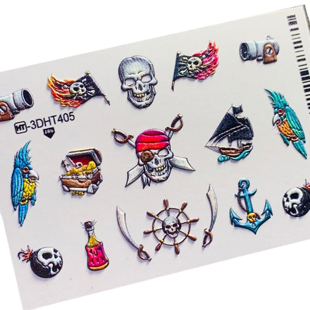 

3D-слайдер Anna Tkacheva HT №405 Лето. Череп, Разноцветный