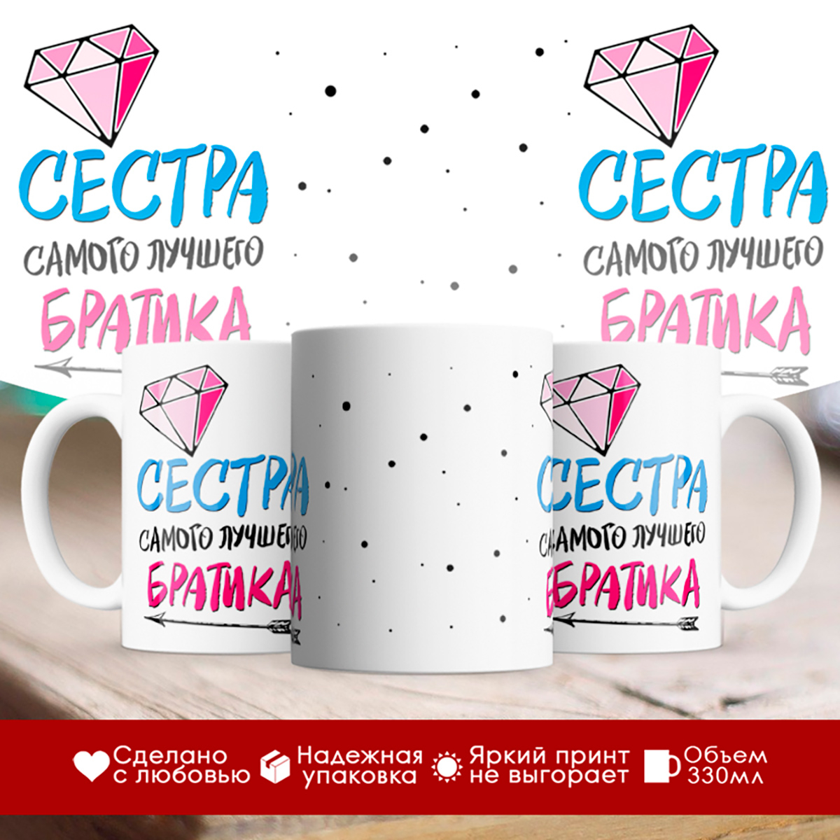

Кружка Сестра самого лучшего братика