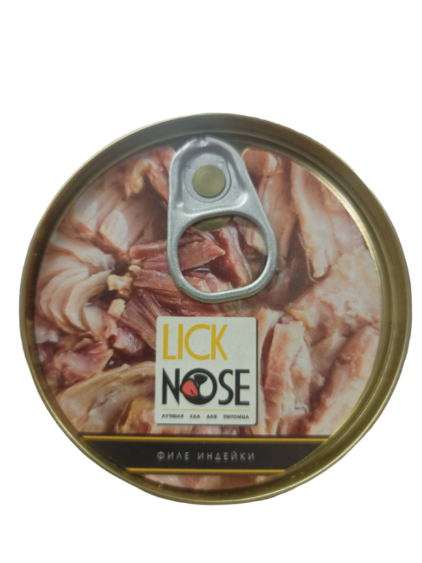 

Влажный корм для кошек Lick Nose филе индейки, 100г