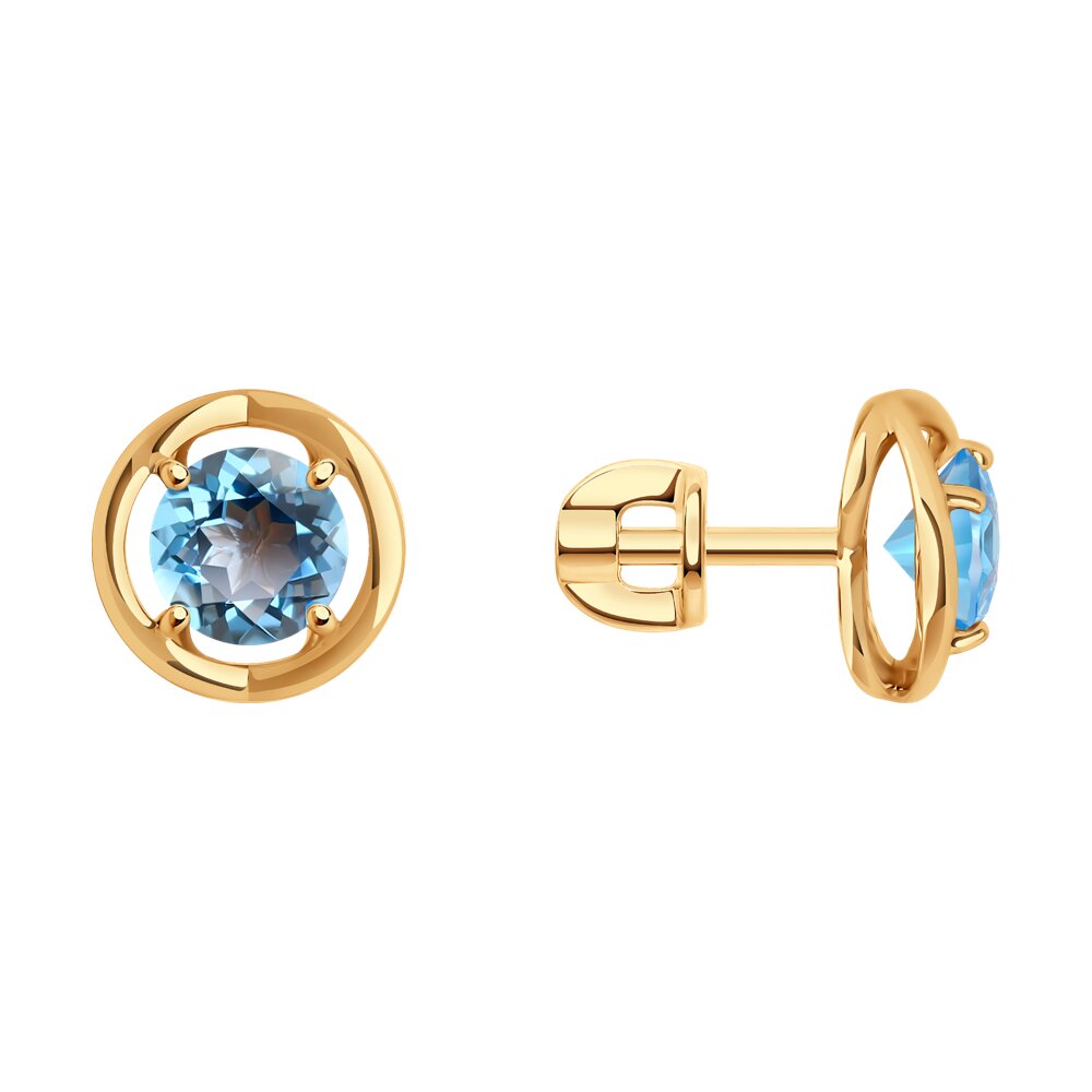 

Серьги из красного золота SOKOLOV 728872, топаз, 728872