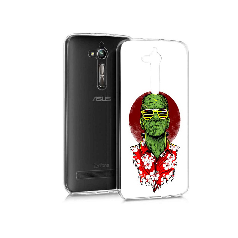 Чехол MyPads Tocco для Asus ZenFone Go (ZB500KL) крутой зеленый мужчина в очках