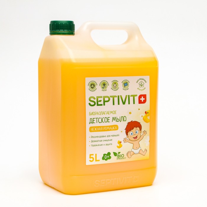 Детское мыло SEPTIVIT Нежная Ромашка 5 л мыло детское septivit premium нежная ромашка 5л