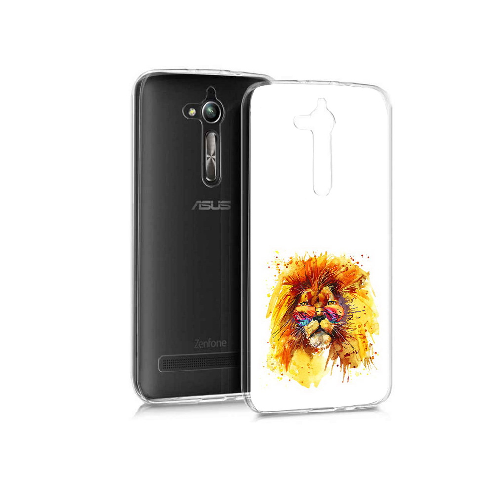 

Чехол MyPads Tocco для Asus ZenFone Go (ZB500KL) лев в очках, Прозрачный, Tocco