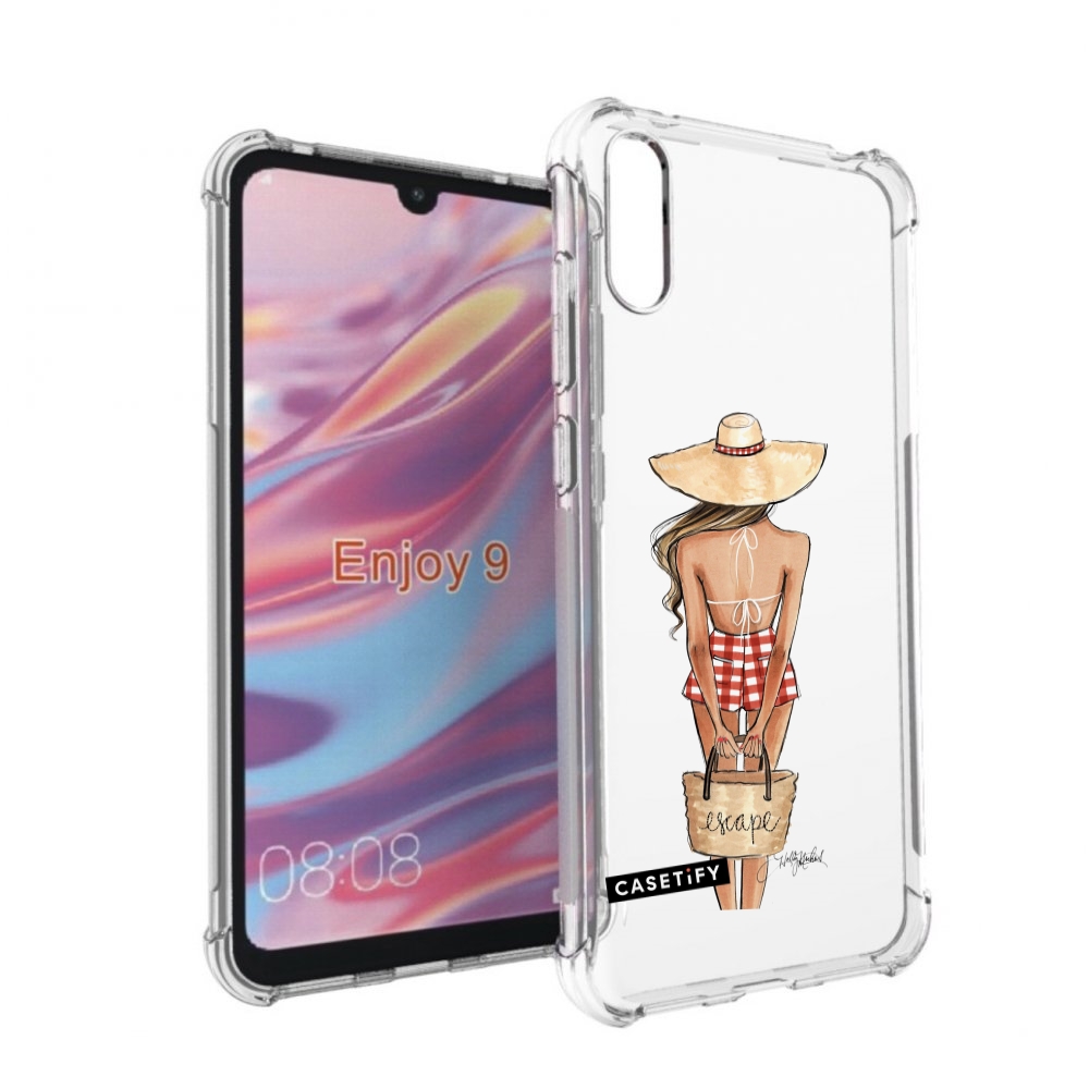 

Чехол бампер MyPads CASETiFY женский для Huawei Enjoy 9, Прозрачный, Tocco