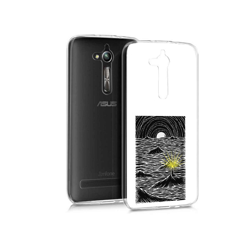 

Чехол MyPads Tocco для Asus ZenFone Go (ZB500KL) маяк в черно белом море, Прозрачный, Tocco