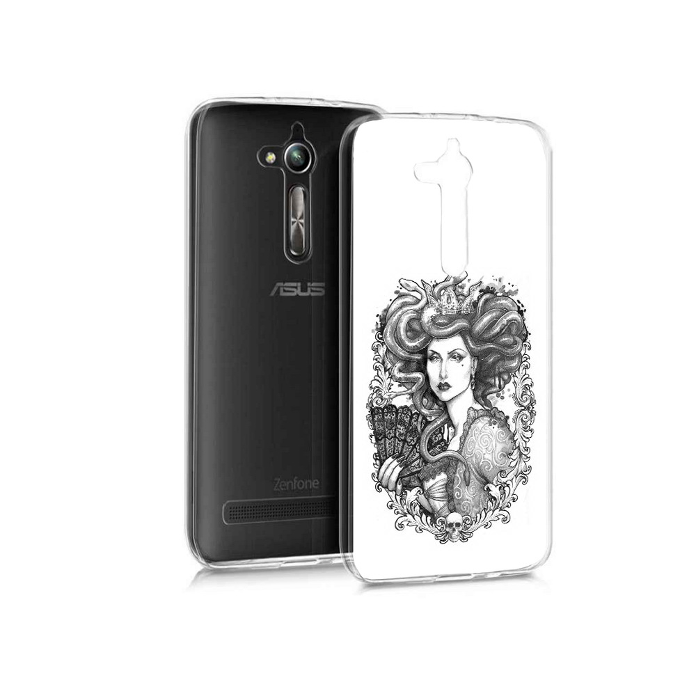 

Чехол MyPads Tocco для Asus ZenFone Go (ZB500KL) медуза черно белый, Прозрачный, Tocco