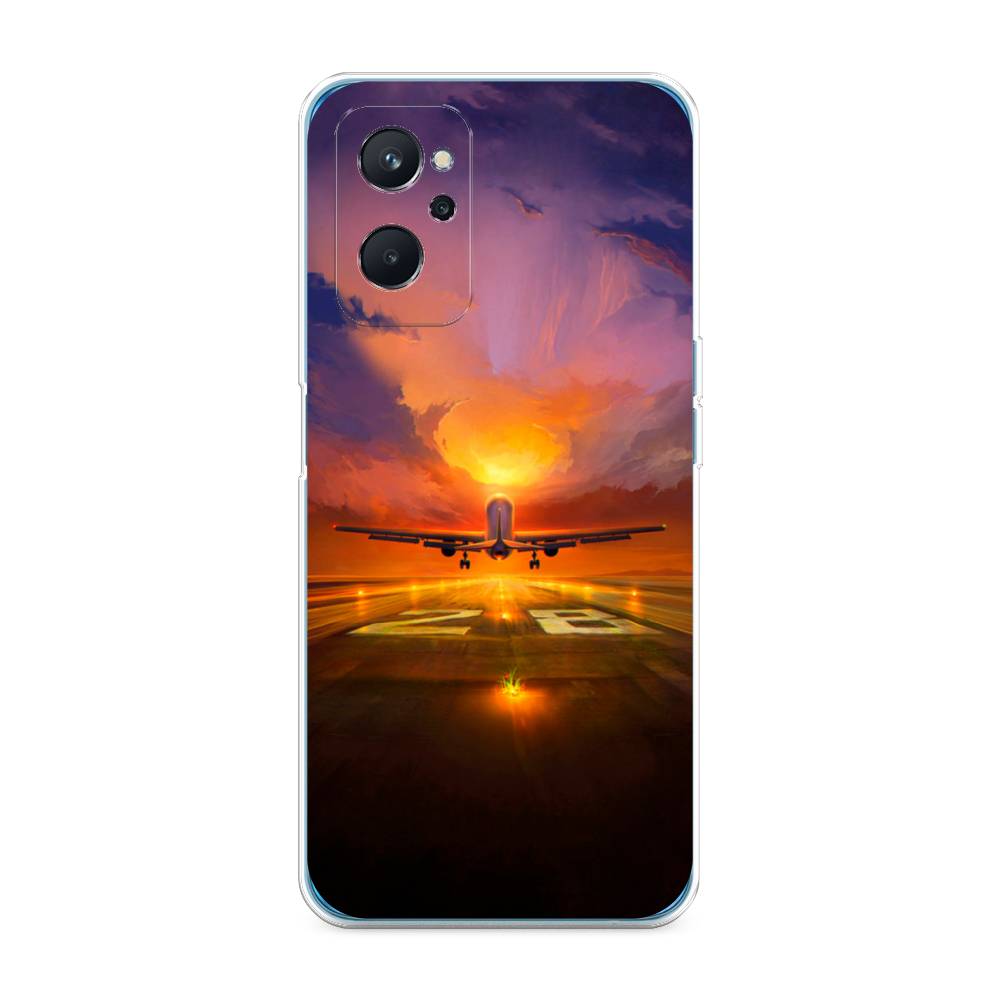 

Чехол на Realme 9i "Самолет на посадке", Оранжевый;синий, 2510850-6