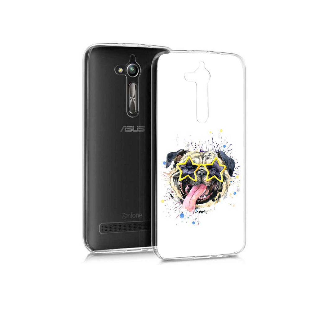 

Чехол MyPads Tocco для Asus ZenFone Go (ZB500KL) мопс боксер, Прозрачный, Tocco