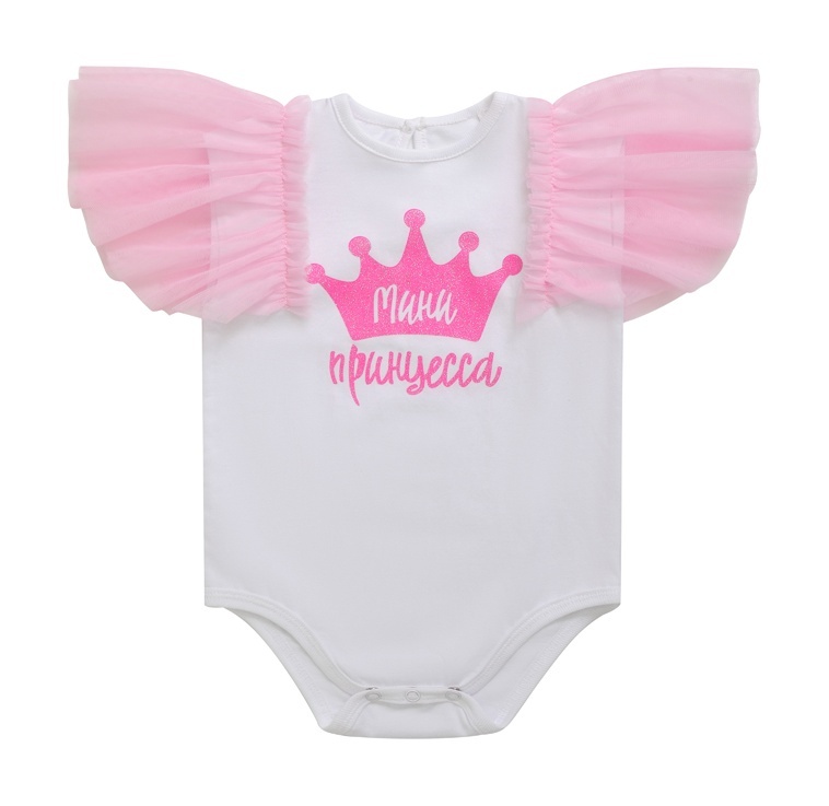 

Боди детское Kari Baby SS24B23401206, белый, 80, Белый;розовый, 228824