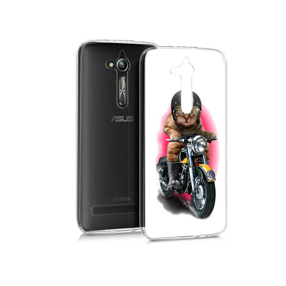 

Чехол MyPads Tocco для Asus ZenFone Go (ZB500KL) мото-кот, Прозрачный, Tocco